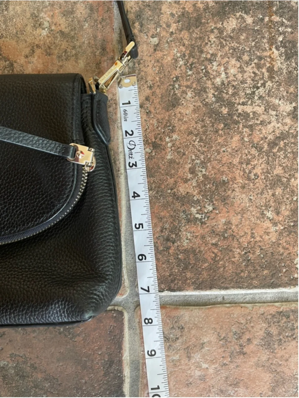 Kate Spade Black Pebble Leather Polly Flap Large Classic Preppy
